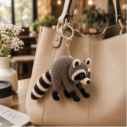 Cute Crochet Panda Keychain, Handmade Amigurumi Panda Charm, Mini Panda Bag Accessory, Car Hanging Ornament, Panda Lover Gift