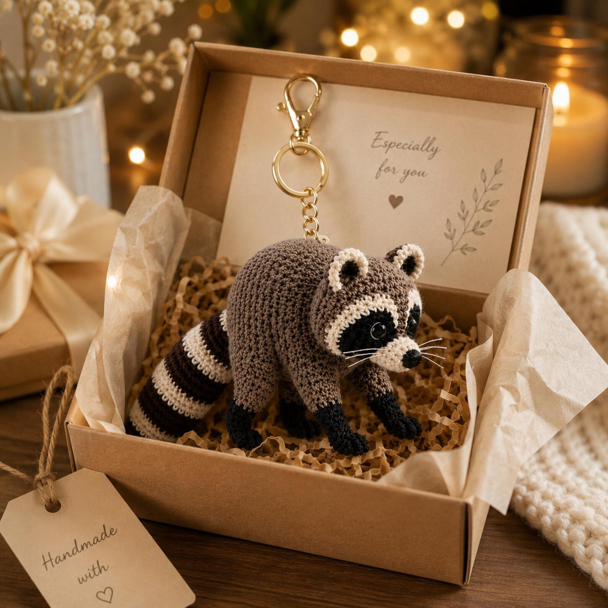Cute Crochet Panda Keychain, Handmade Amigurumi Panda Charm, Mini Panda Bag Accessory, Car Hanging Ornament, Panda Lover Gift