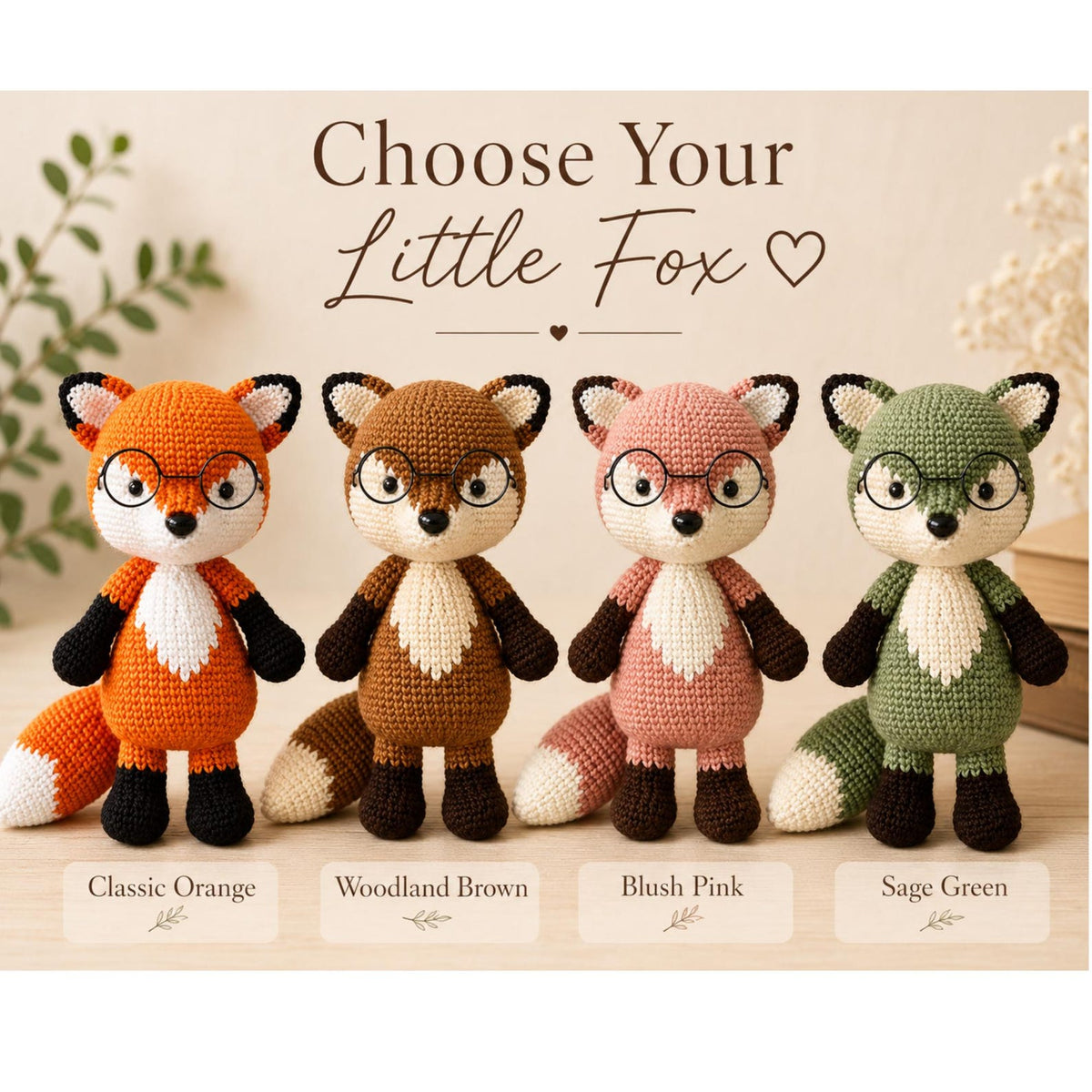Crochet Fox Plush, Handmade Fox Stuffed Animal, Cute Orange Fox Amigurumi, Woodland Animal Gift, Kawaii Crochet Plushie, Fox Lover Gift
