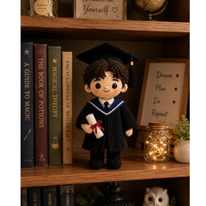 Handmade Crochet Graduation Doll, Personalized Graduate Gift, Custom Graduation Keepsake, College Graduation Gift, High School Grad Present