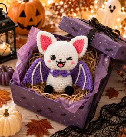 Halloween Crochet Bat Plush 2026, Handmade Amigurumi Bat, Cute Spooky Decor, Halloween Gift, Bat Plushie, Handmade Crochet Amigurumi