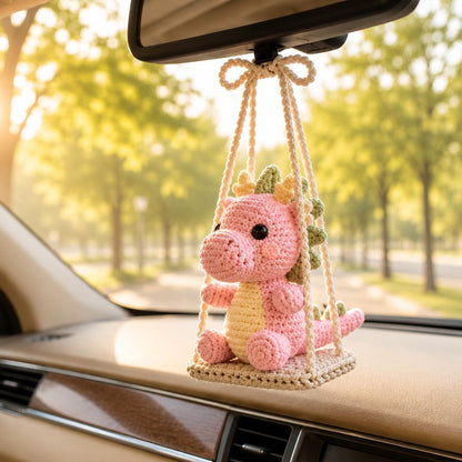 Handmade Crochet Dragon Keychain|Cute Dragon Amigurumi Backpack Charm|Handmade Car Mirror Hanging| Plush Gift for Him Her|Cute Bag Accessory