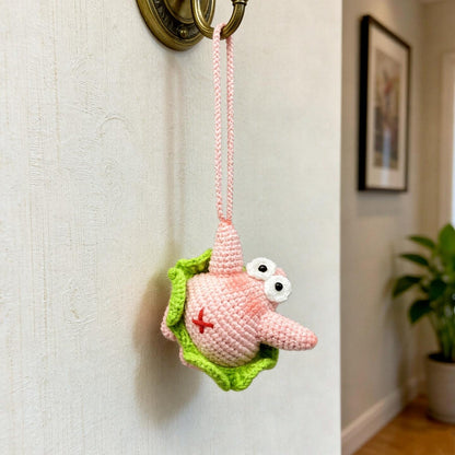 Hand crocheted doll hanging ornament home door wall interior household decor special birthday present for beloved girlfriend space accent