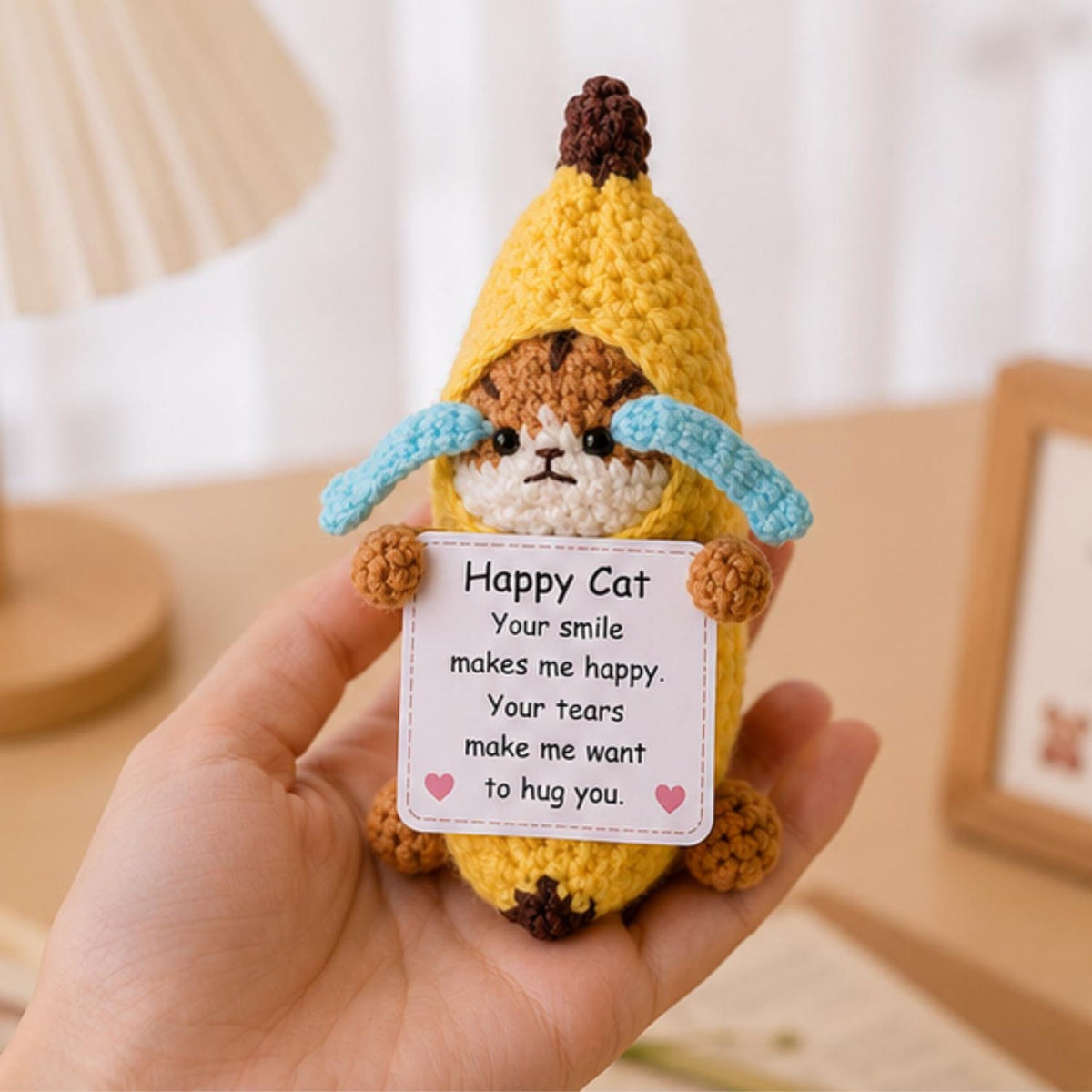 Crochet Banana Encouragement Gift, Positive Affirmation Desk Decor, Cute Amigurumi Keepsake, Best Friend Coworker Family Graduation Present