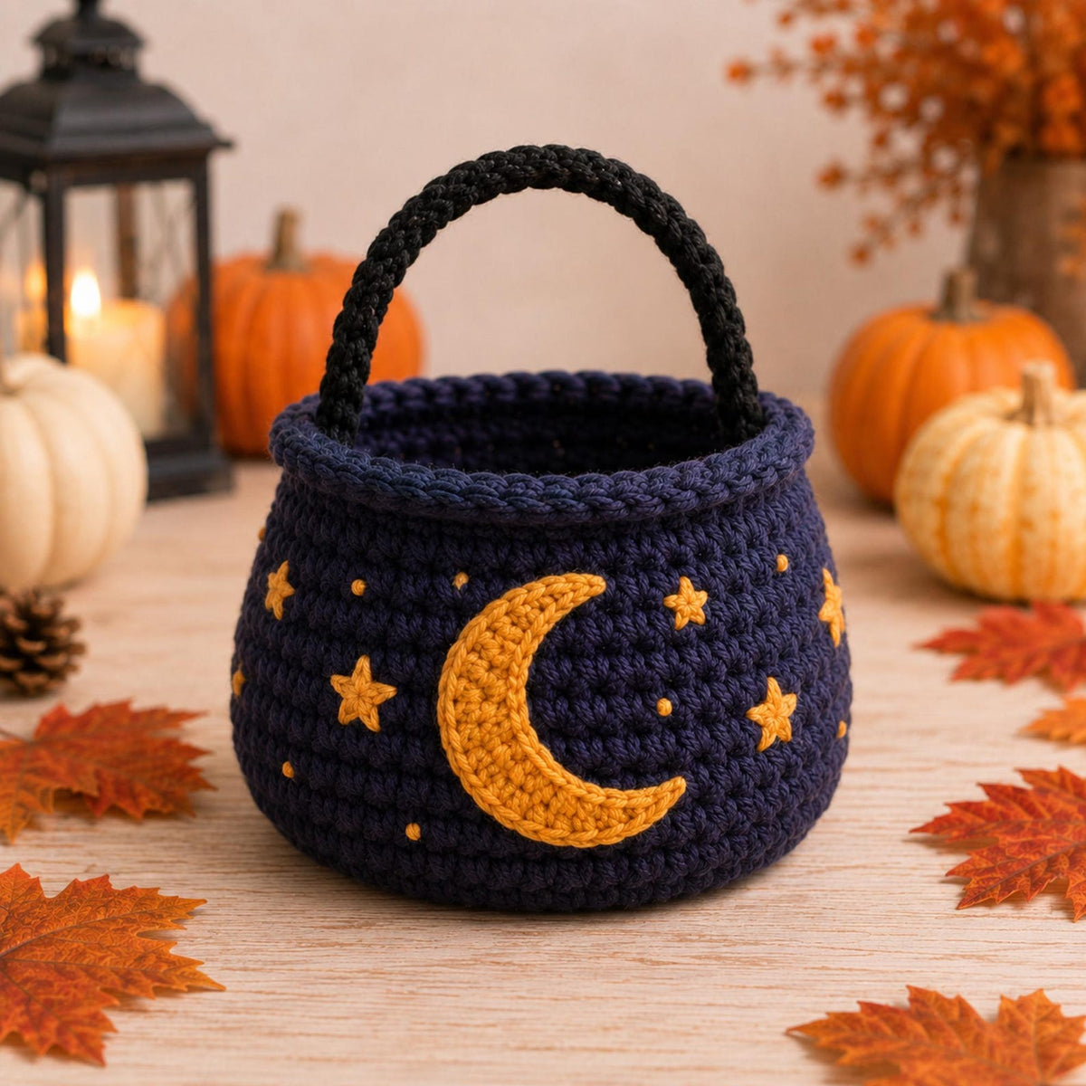 Crochet Halloween Trick or Treat Bag, Handmade Halloween Candy Basket, Spooky Pumpkin Ghost Witch Bag, Kids Halloween Gift