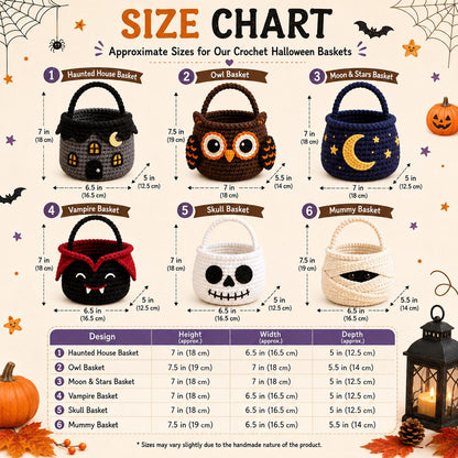 Crochet Halloween Trick or Treat Bag, Handmade Halloween Candy Basket, Spooky Pumpkin Ghost Witch Bag, Kids Halloween Gift