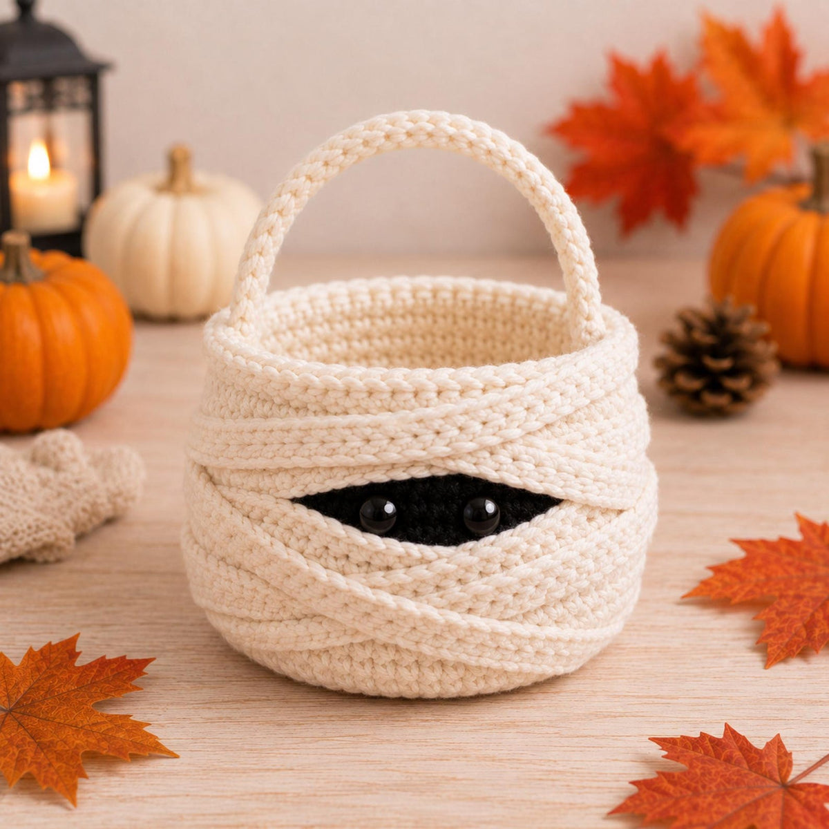 Crochet Halloween Trick or Treat Bag, Handmade Halloween Candy Basket, Spooky Pumpkin Ghost Witch Bag, Kids Halloween Gift