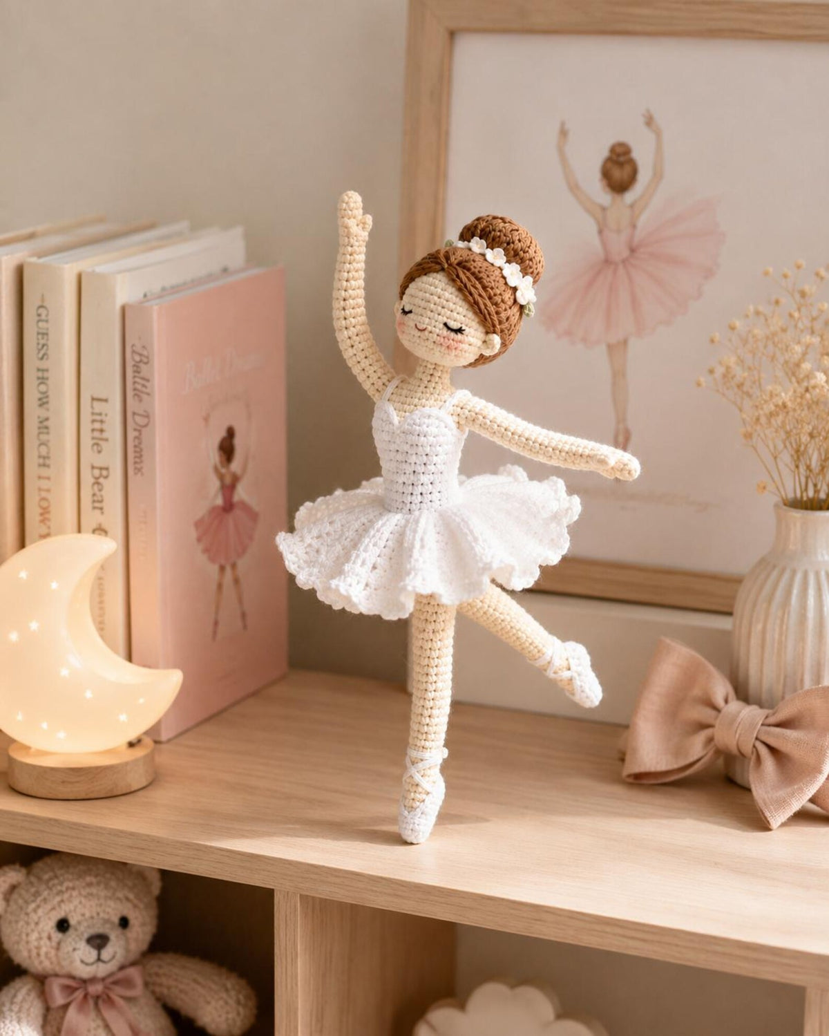 Crochet Ballerina Doll, Custom Ballet Doll, Crochet Ballerina,Dance Recital Gift,Amigurumi Dancer,Personalized Girl Gift, Ballerina Portrait
