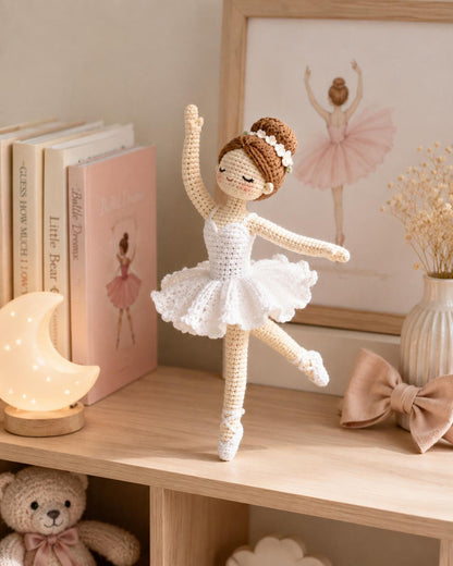Crochet Ballerina Doll, Custom Ballet Doll, Crochet Ballerina,Dance Recital Gift,Amigurumi Dancer,Personalized Girl Gift, Ballerina Portrait