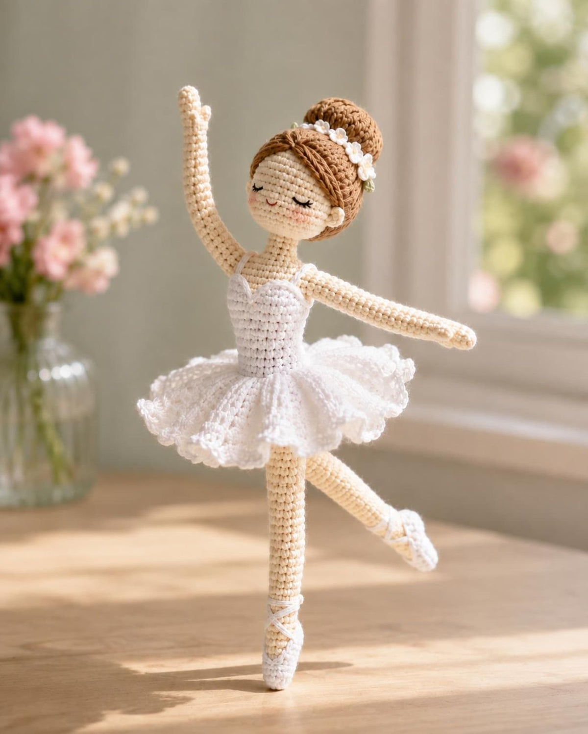 Crochet Ballerina Doll, Custom Ballet Doll, Crochet Ballerina,Dance Recital Gift,Amigurumi Dancer,Personalized Girl Gift, Ballerina Portrait