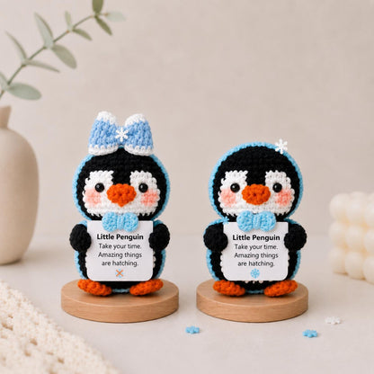 PositiveFrozen Penguin Gift, Message Plush, Cute Encouragement Keepsake, Winter Christmas Gift for Friend, Student Coworker Teacher gift