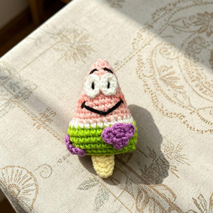 Playful Handmade Crochet Ice Pop Magnet Refrigerator Ornament Whimsical Kitchen Decor Creative Handcrafted Housewarming Surprise