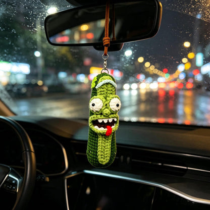 Handmade Crochet Car Interior Hanging Ornament Fun Figure Pendant Vehicle Decor to refresh vibe and elevate automobile inner visual display