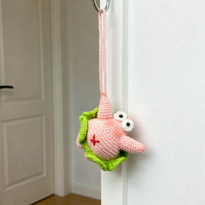 Hand crocheted doll hanging ornament home door wall interior household decor special birthday present for beloved girlfriend space accent