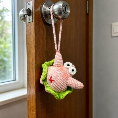 Hand crocheted doll hanging ornament home door wall interior household decor special birthday present for beloved girlfriend space accent