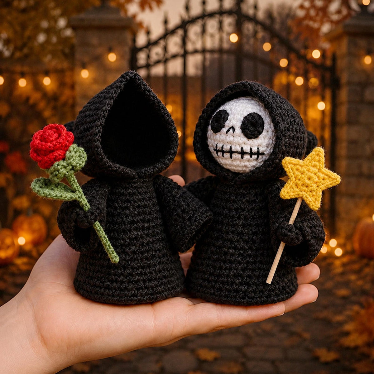 Handmade Crochet Halloween Doll, Cute Ghost Decor, Fall Tabletop Decoration, Spooky Desk Accent, Unique Halloween Gift for Ghost Lovers
