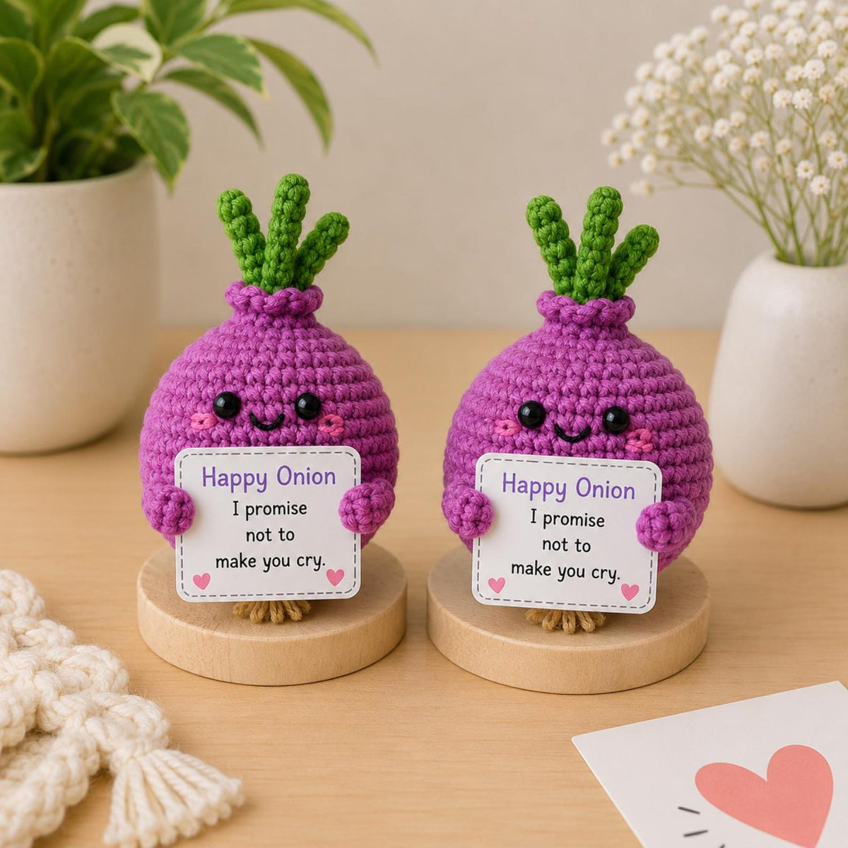 Crochet Onion Encouragement Gift, Positive Affirmation Desk Decor, Cute Amigurumi Keepsake, Best Friend Coworker Family Graduation Present