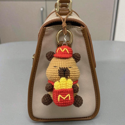 Handmade Crochet Hanging Ornament Knitted Bag Decor Unique Handcrafted Keepsake Thoughtful Gift for casual everyday gathering moments