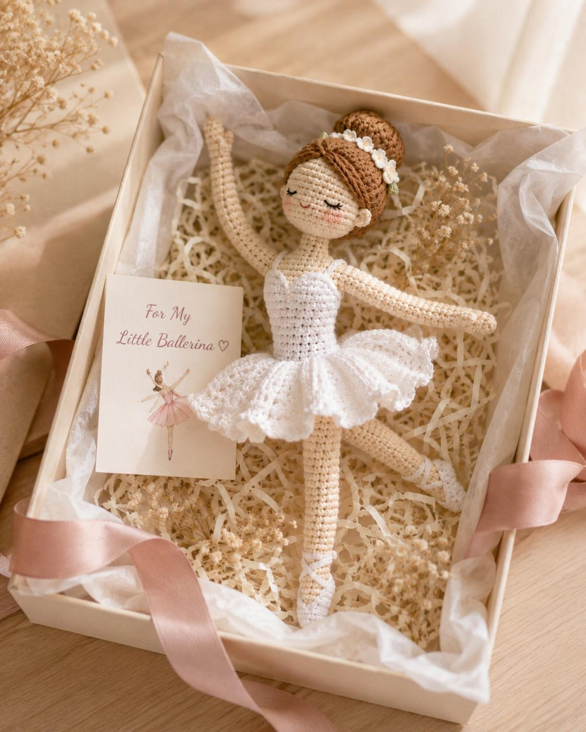 Crochet Ballerina Doll, Custom Ballet Doll, Crochet Ballerina,Dance Recital Gift,Amigurumi Dancer,Personalized Girl Gift, Ballerina Portrait