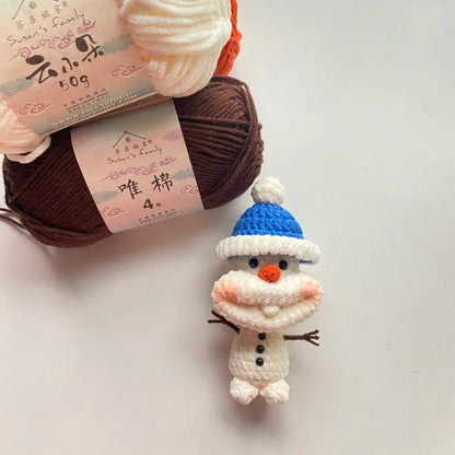 Crochet Snowman Gift, Emotional Support Plush, Cute Christmas Keepsake, Winter Encouragement Gift for Friend Coworker Teacher