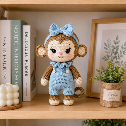 Handmade Amigurumi Monkey, Crochet Monkey Doll, Cute Baby Gift, Nursery Decor, Monkey Plush Toy, Baby Shower Gift, Birthday Gift