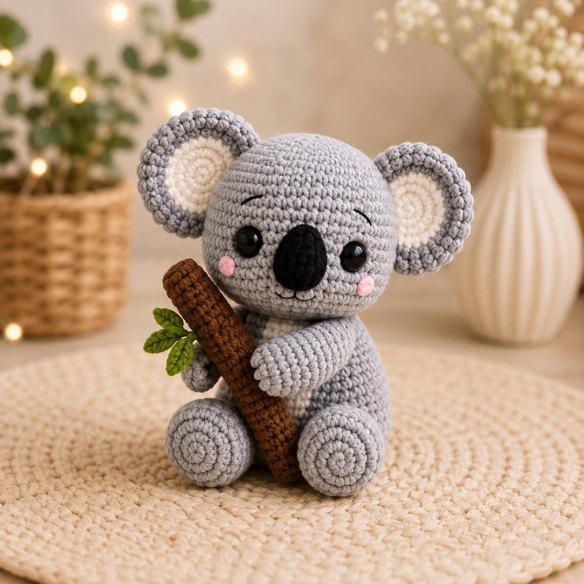 Crochet Koala Plush, Cute Koala Amigurumi, Handmade Koala Stuffed Animal, Australian Animal Nursery Decor, Baby Shower Gift,Koala Lover Gift
