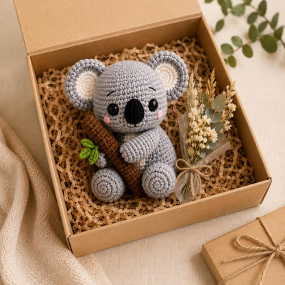 Crochet Koala Plush, Cute Koala Amigurumi, Handmade Koala Stuffed Animal, Australian Animal Nursery Decor, Baby Shower Gift,Koala Lover Gift