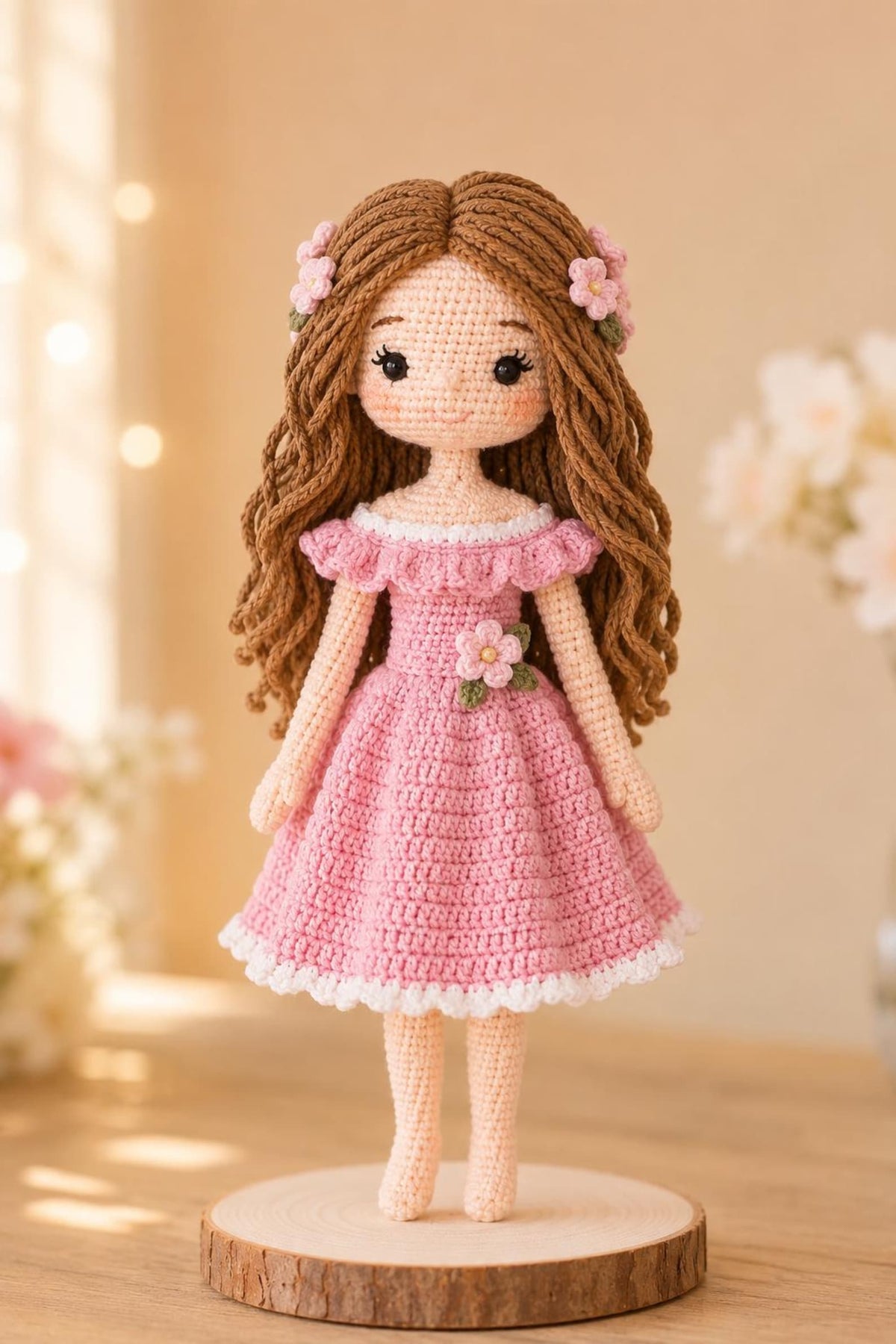 Crochet Fairy Doll, Handmade Amigurumi Angel, Ballerina and Flower Fairy, Fantasy Room Decor, Unique Crochet Gift, hallowen