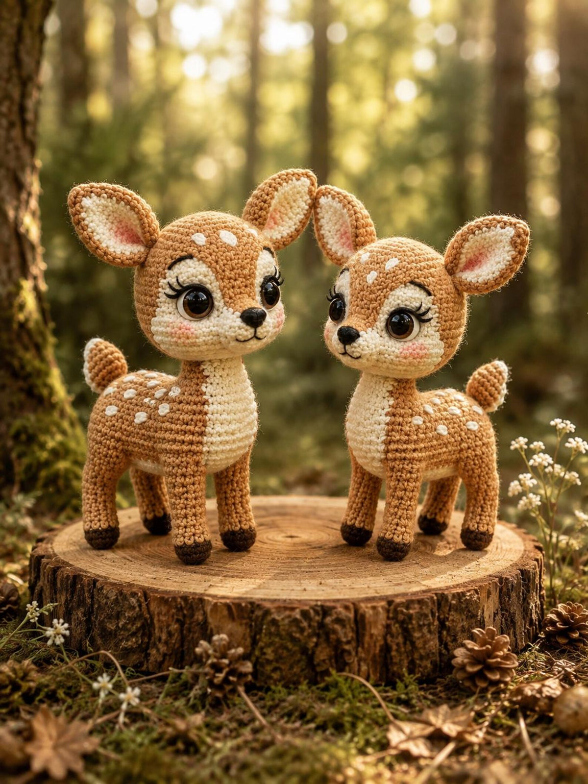Handmade Crochet Deer, Cute Fawn Amigurumi, Woodland Animal Decor, Crochet Forest Animal, Nursery Decor, Baby Shower Gift, Deer Lover Gift