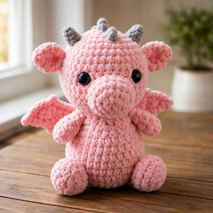 Crochet Dragon Set, Amigurumi Fantasy Plush, Small Handmade Dragon Toy, Cute Nursery Decor, Baby Shower Gift, Pocket Pet, Dragon Lover Gift
