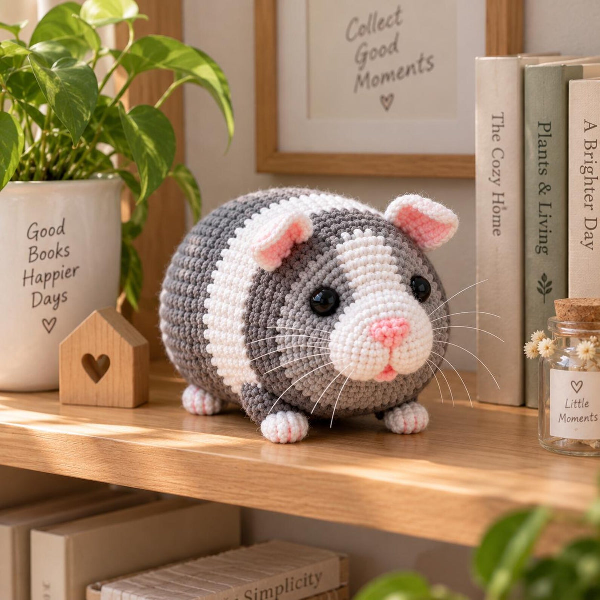 Crochet Guinea Pig Plush, Cute Guinea Pig Amigurumi, Handmade Crochet Animal, Guinea Pig Lover Gift, Soft Plushie, Nursery Room Decor