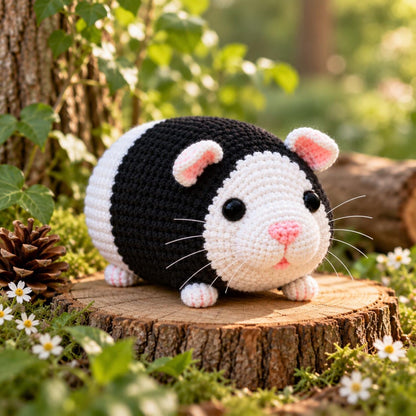Crochet Guinea Pig Plush, Cute Guinea Pig Amigurumi, Handmade Crochet Animal, Guinea Pig Lover Gift, Soft Plushie, Nursery Room Decor