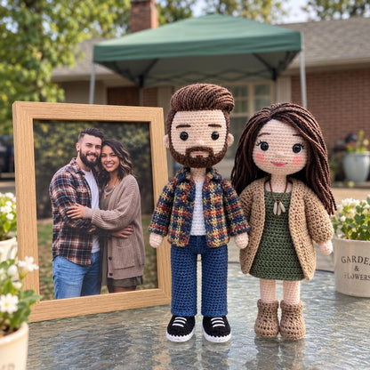 Custom Crochet Doll from Photo, Personalized Portrait Doll Gift, Handmade Look Alike Amigurumi, Custom Family Memorial Keepsake Doll