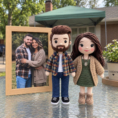 Custom Crochet Doll from Photo, Personalized Portrait Doll Gift, Handmade Look Alike Amigurumi, Custom Family Memorial Keepsake Doll