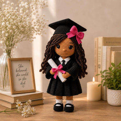 Handmade Crochet Graduation Doll, Personalized Graduate Gift, Custom Graduation Keepsake, College Graduation Gift, High School Grad Present