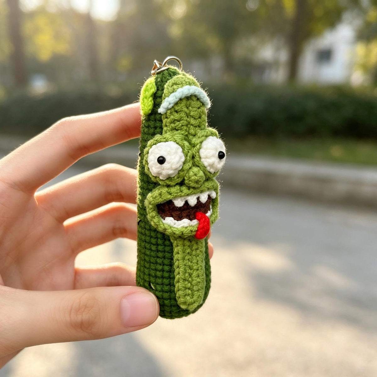 Handmade Crochet Car Interior Hanging Ornament Fun Figure Pendant Vehicle Decor to refresh vibe and elevate automobile inner visual display