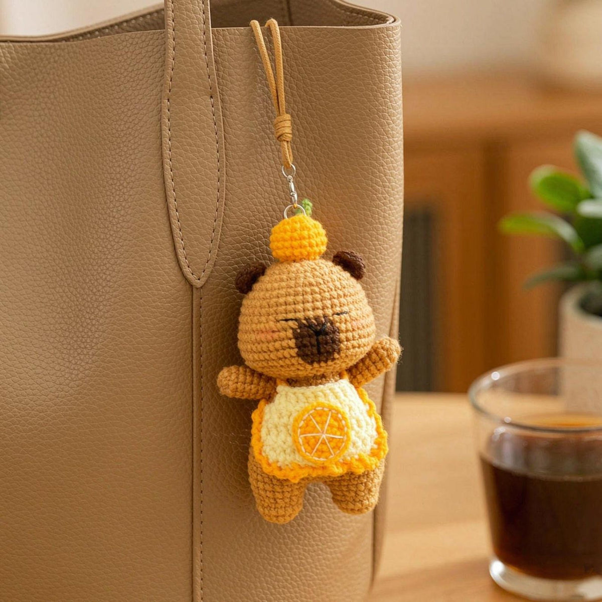 Handmade Crochet Hanging Ornament Knitted Bag Decor Unique Handcrafted Keepsake Thoughtful Gift for casual everyday celebration moments