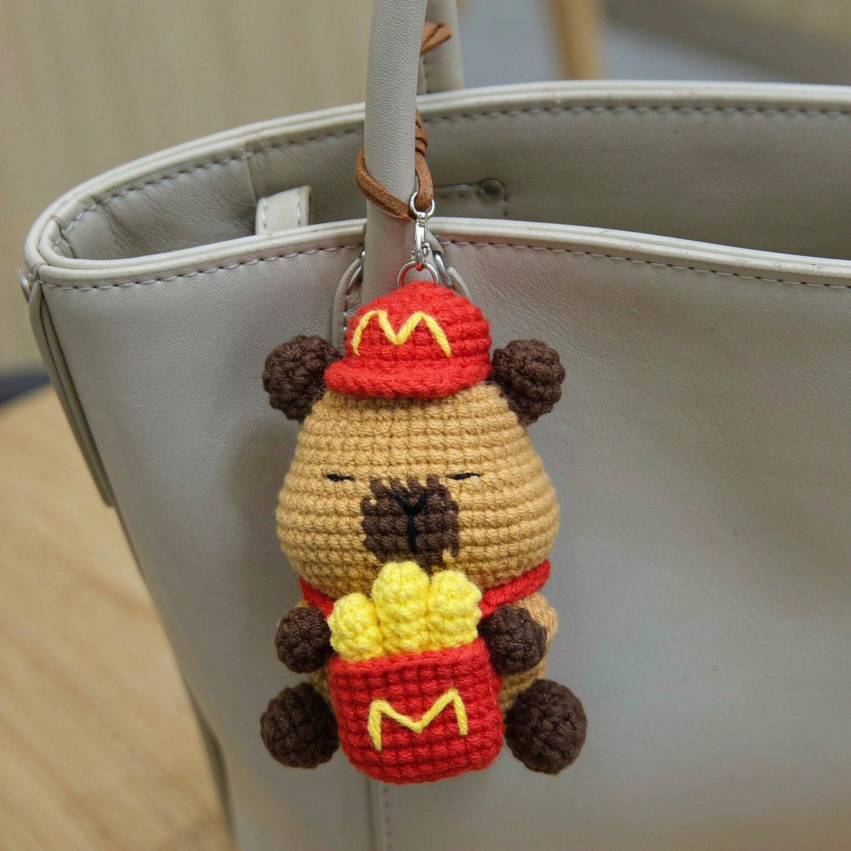 Handmade Crochet Hanging Ornament Knitted Bag Decor Unique Handcrafted Keepsake Thoughtful Gift for casual everyday gathering moments
