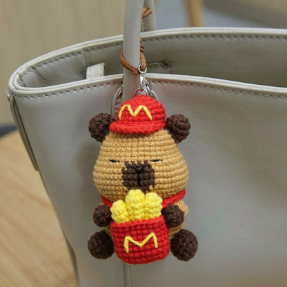 Handmade Crochet Hanging Ornament Knitted Bag Decor Unique Handcrafted Keepsake Thoughtful Gift for casual everyday gathering moments