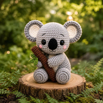 Crochet Koala Plush, Cute Koala Amigurumi, Handmade Koala Stuffed Animal, Australian Animal Nursery Decor, Baby Shower Gift,Koala Lover Gift