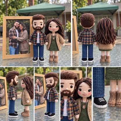 Custom Crochet Doll from Photo, Personalized Portrait Doll Gift, Handmade Look Alike Amigurumi, Custom Family Memorial Keepsake Doll