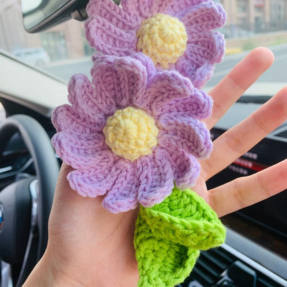 Cute Daisy Car Mirror Hanging Teens Anime Interior Rear View Mirror flower decor Accessories for Women
