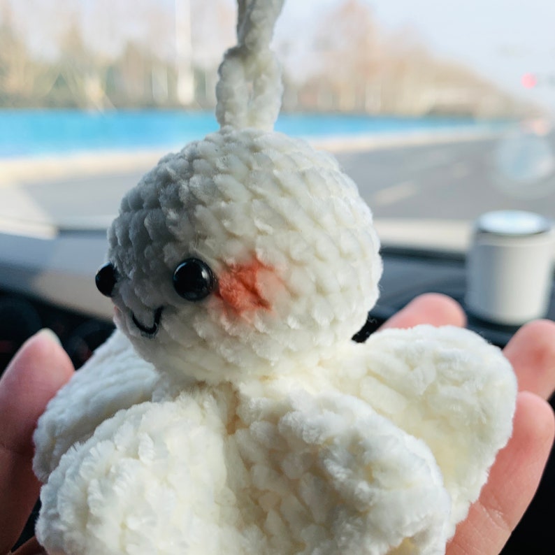 Cute Car Accessories Mirror Hanging fluffy Sunny Doll cute Charm Fruit Decor flower car Teens Interior Rear View Mirror for Women