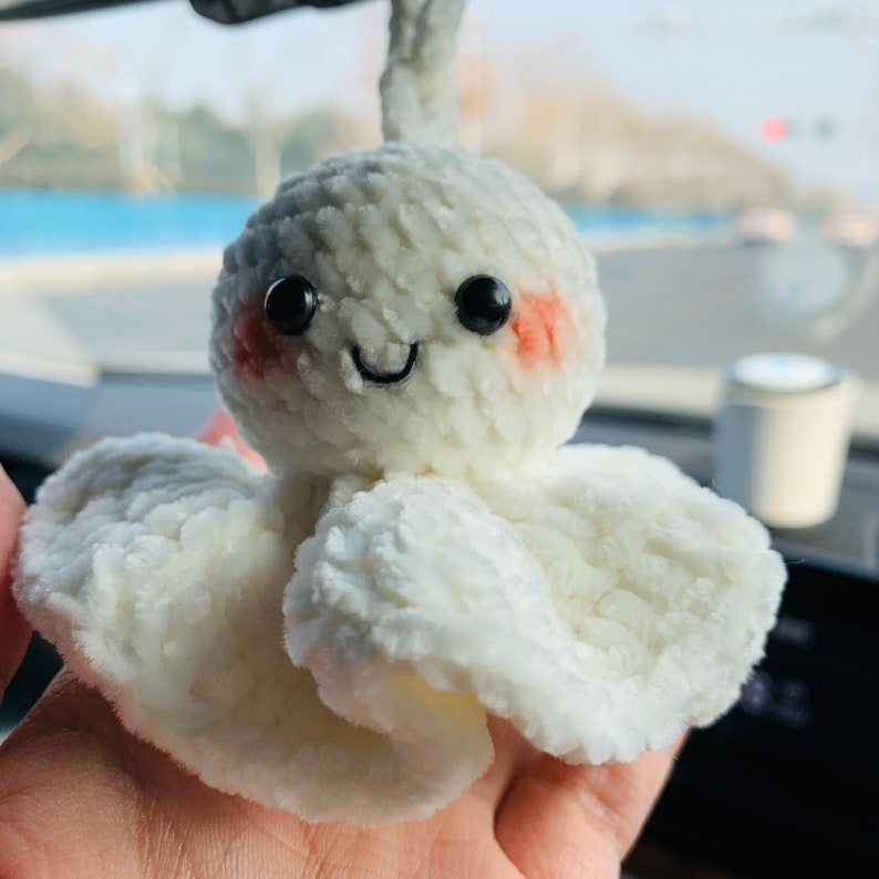 Cute Car Accessories Mirror Hanging fluffy Sunny Doll cute Charm Fruit Decor flower car Teens Interior Rear View Mirror for Women