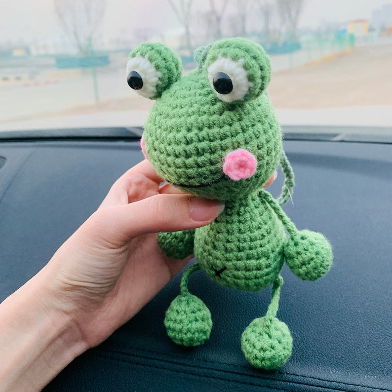 Cute Car Accessories Mirror Hanging frog Charm Fruit Decor flower car Teens Interior Rear View Mirror for Women