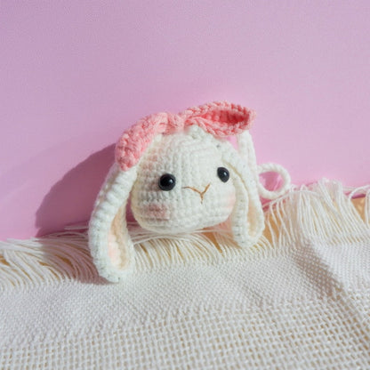 Crochet Bunny Car Accessories: Kawaii Lop Rear Rabbit Rear View Mirror Hanging, Easter Decor, Cute Car Ornament