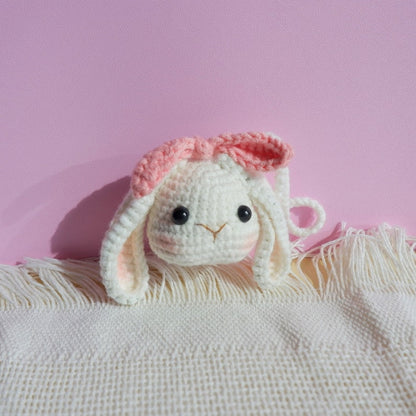 Crochet Bunny Car Accessories: Kawaii Lop Rear Rabbit Rear View Mirror Hanging, Easter Decor, Cute Car Ornament