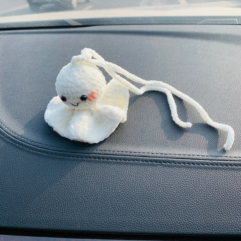 Cute Car Accessories Mirror Hanging fluffy Sunny Doll cute Charm Fruit Decor flower car Teens Interior Rear View Mirror for Women