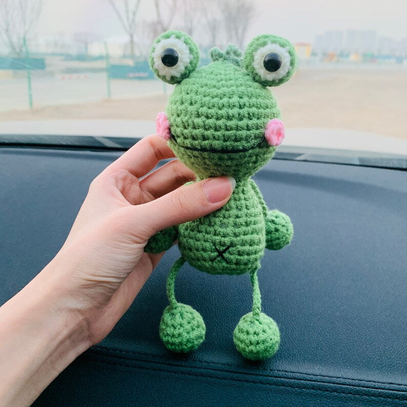 Cute Car Accessories Mirror Hanging frog Charm Fruit Decor flower car Teens Interior Rear View Mirror for Women