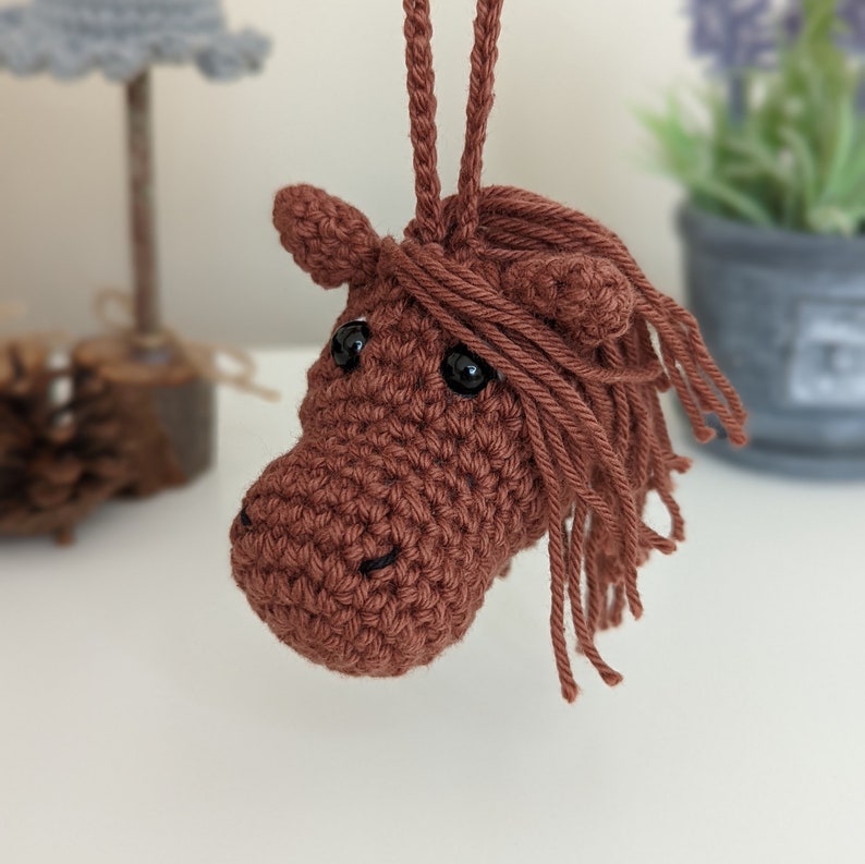 Crochet Horse Car Charm | Horse Rearview Mirror Hanger